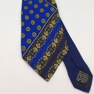 V2 by VERSACE Vintage Men's Necktie  Blue & Yellow